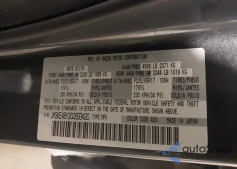 2016 Mazda Cx-5 Sport из США, поврежденный, VIN JM3KE4BY2G0693420